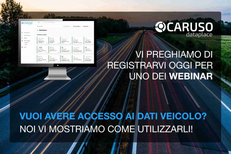 Accesso dati telematici OEM: i webinar gratuiti della piattaforma CARUSO