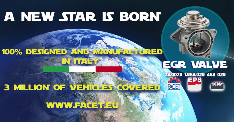 Facet lancia nuova famiglia di valvole EGR