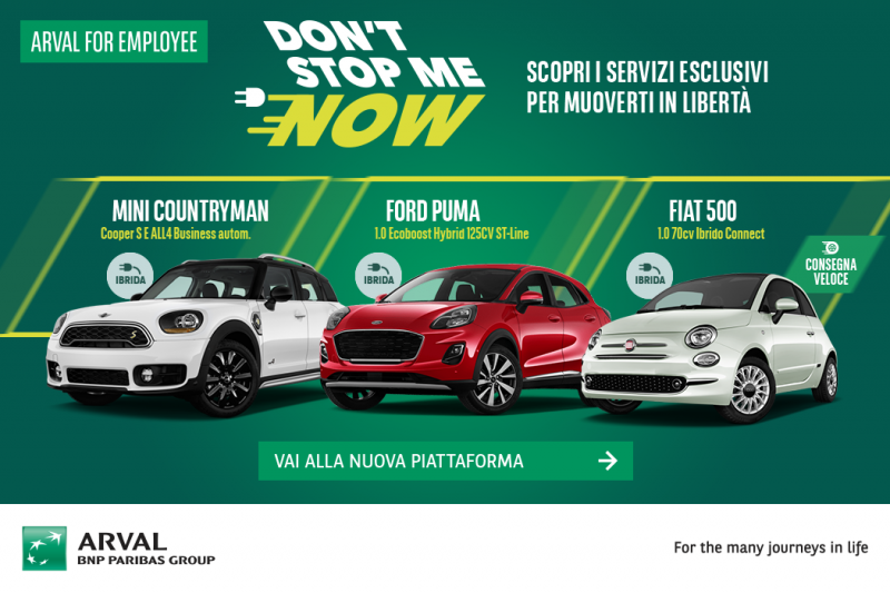 La mobilità è per tutti con Arval For Employee