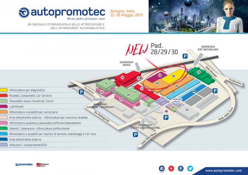 Ridefinita la mappa espositiva di Autopromotec 2019