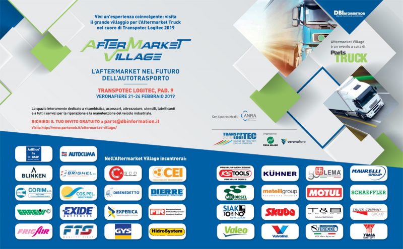 Con il Transpotec Logitec 2019, torna a Verona l’Aftermarket Village