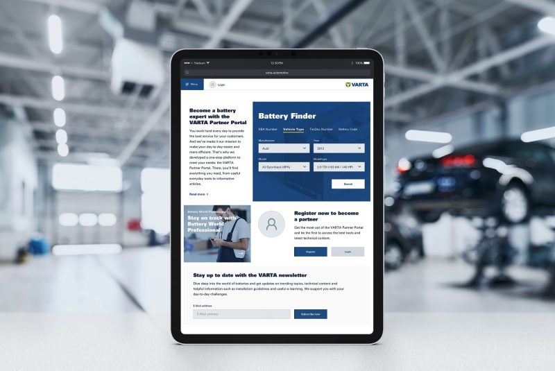 Batterie: nuova e ottimizzata versione del VARTA Partner Portal