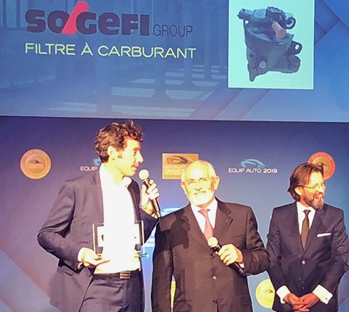 Sogefi vince il premio “International Grands Prix for Automotive Innovation” di Equip Auto 2019 con il suo primo filtro carburante in plastica completamente riciclata