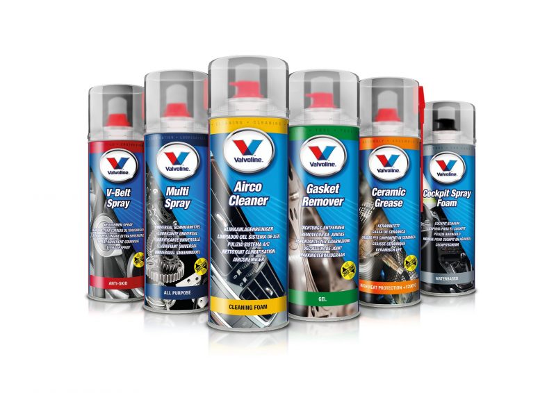 Valvoline: nuova gamma di spray tecnici per l’officina