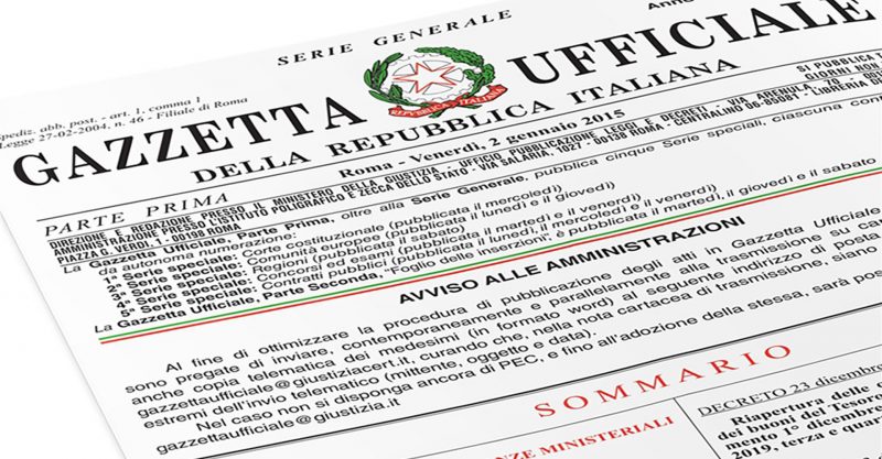 Decreto “Cura Italia” pubblicato sulla Gazzetta Ufficiale