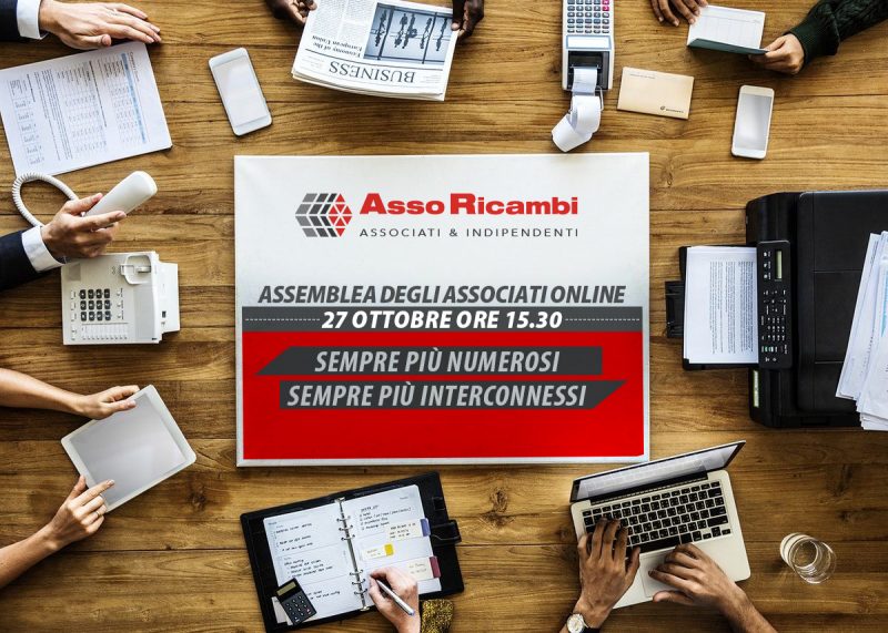Asso Ricambi: torna l’assemblea associati online il 27 ottobre