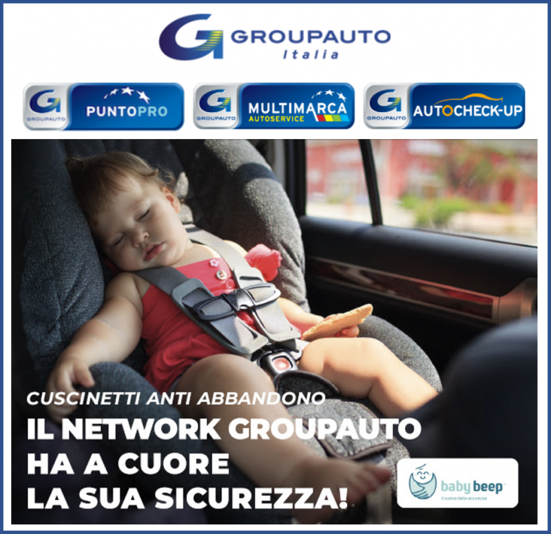Dispositivi antiabbandono : Groupauto attiva convenzione con babybeep