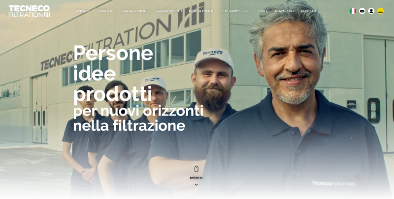 TECNECOFILTRATION lancia nuovo sito web e catalogo online