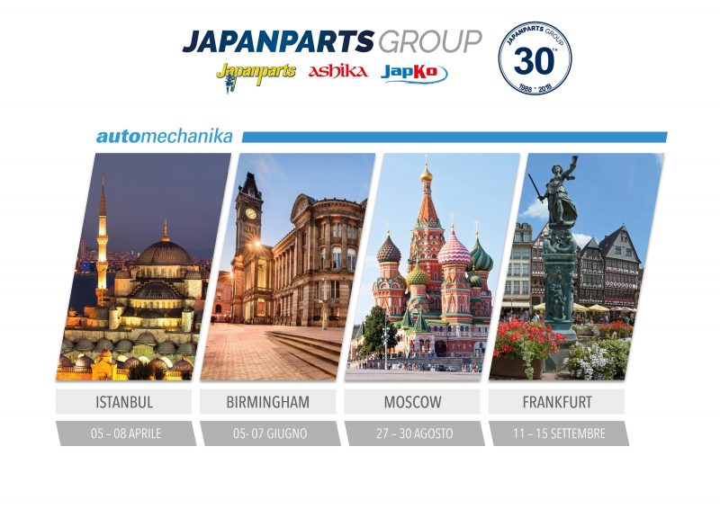 Japanparts Group festeggia i 30 anni di attività e partecipa alle principali fiere di settore