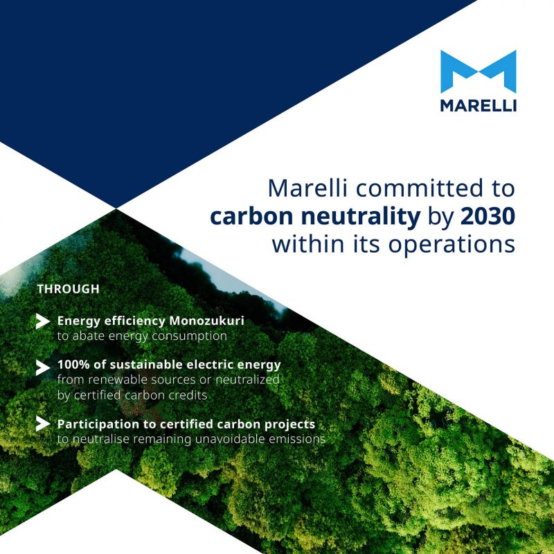 Marelli: piano per neutralizzare emissioni CO2 nella produzione entro il 2030