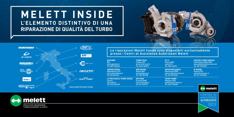 Melett Inside, l’elemento distintivo di una riparazione di qualità del turbo