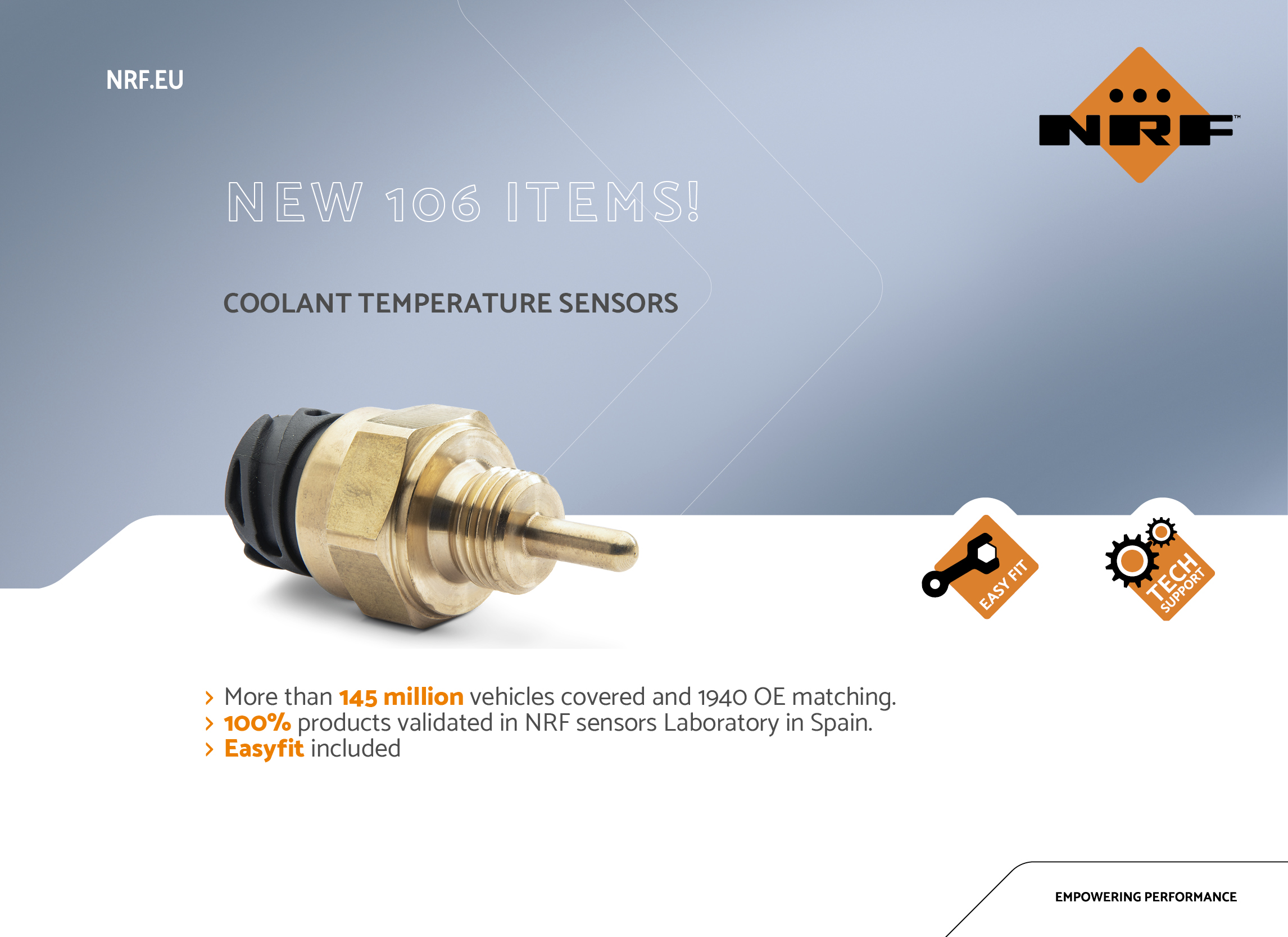 Sensore, temperatura refrigerante FACET 7.3260