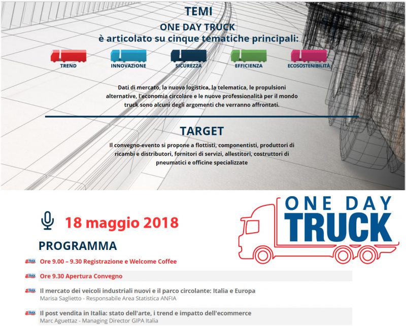 Il programma e i relatori di One Day TRUCK