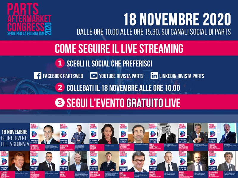 Il Parts Aftermarket Congress vi aspetta il 18 novembre