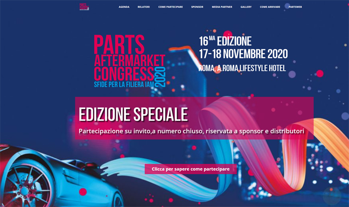 Parts Aftermarket Congress: edizione speciale 2020