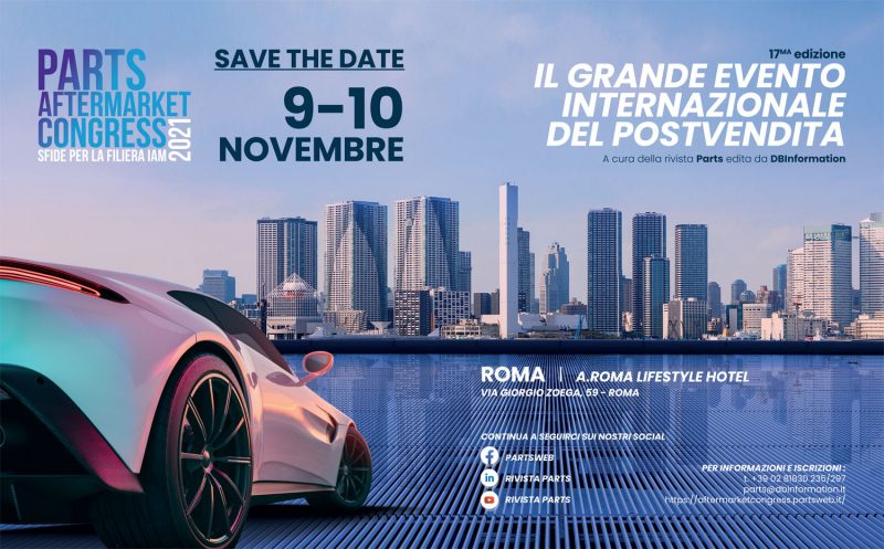 PARTS AFTERMARKET CONGRESS 2021: “Aftermarket vs Green Deal: la nuova sfida”