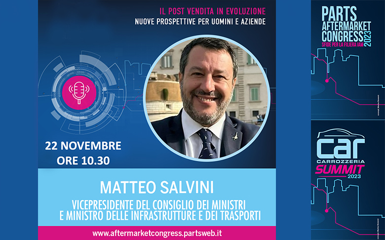 MATTEO SALVINI AL PARTS AFTERMARKET CONGRESS 2023