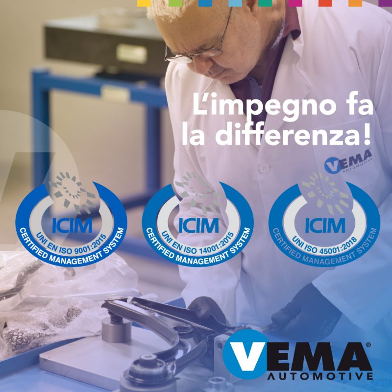 VEMA ottiene due nuove certificazioni