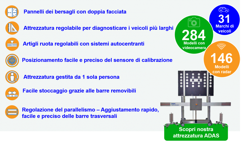 Calibrazione ADAS: la soluzione per le officine di Delphi Technologies