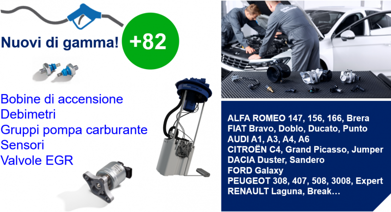 Gestione Motore: Delphi Technologies inserisce 82 nuovi codici in gamma