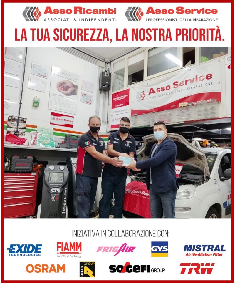 Asso Ricambi mette al centro la sicurezza: 200.000 mascherine agli associati