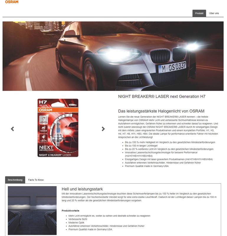 Osram utilizza la piattaforma loadbee per il commercio online